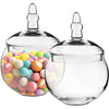 Pack of 4 PCS Clear Glass Apothecary Jar H-10" O-5.75" D-6"