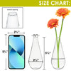 72 PCS Clear Glass Tear Drop Bud Vase H-5.5" W-2.5" Opening-0.75"