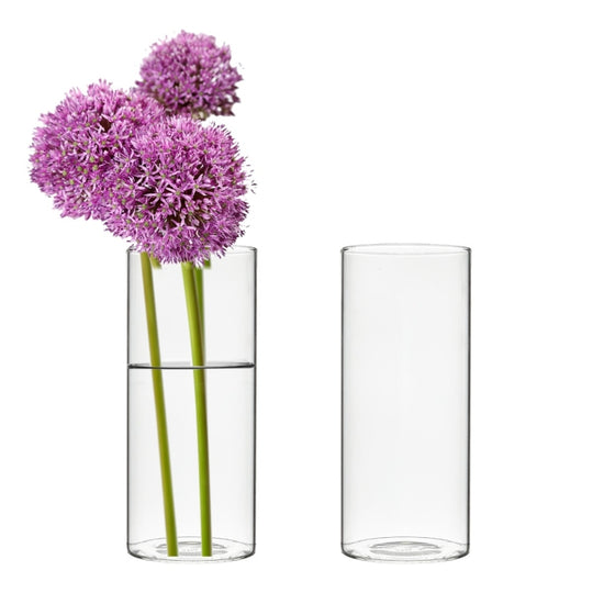 72 PCS Clear Glass Cylinder Bud Vase H-5.5" W-2.5" Opening-2.5"
