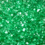 green crushed glass stone vase filler