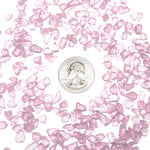 pink crushed glass stone vase filler coin