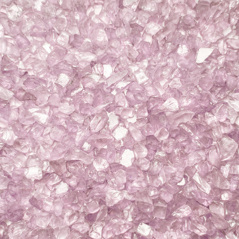 pink crushed glass stone vase filler 