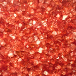 red crushed glass stone vase filler