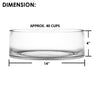 20 PCS Clear Glass Cylinder Vase D-14" H-4" (Available in 60 & 200 PCS)