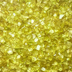 yellow crushed glass stone vase filler