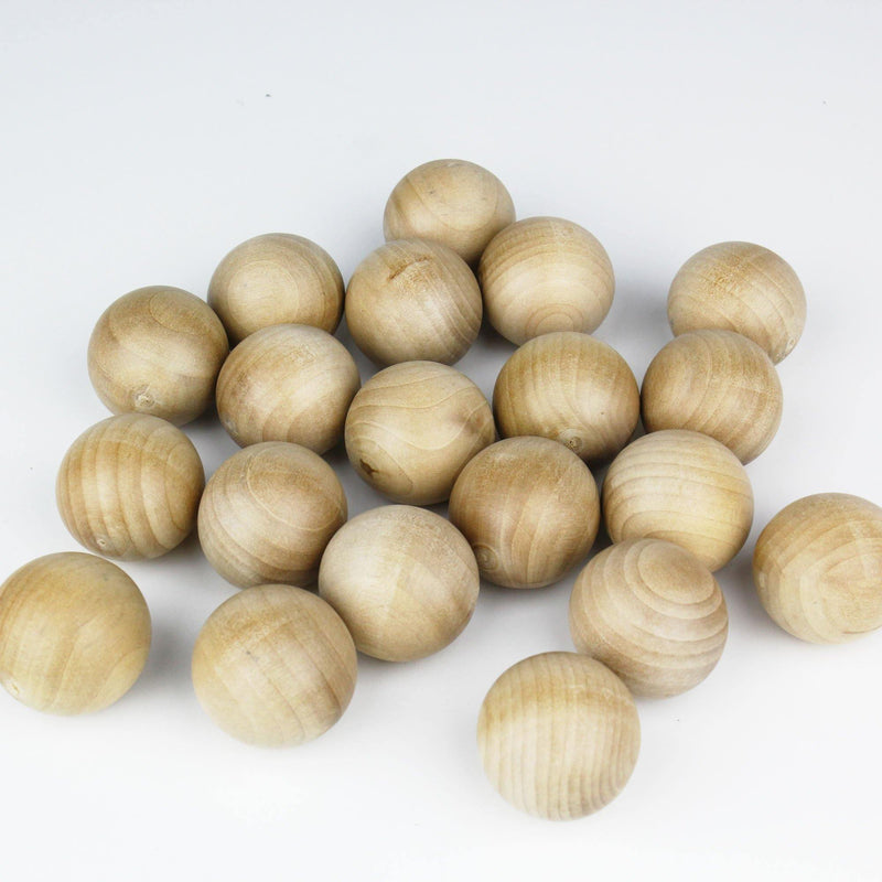 2,4 in Wood Balls for Crafts - Unfinished, Perfect for Wooden Bead  Projects, DIY Decor, Pack of 4 Pcs