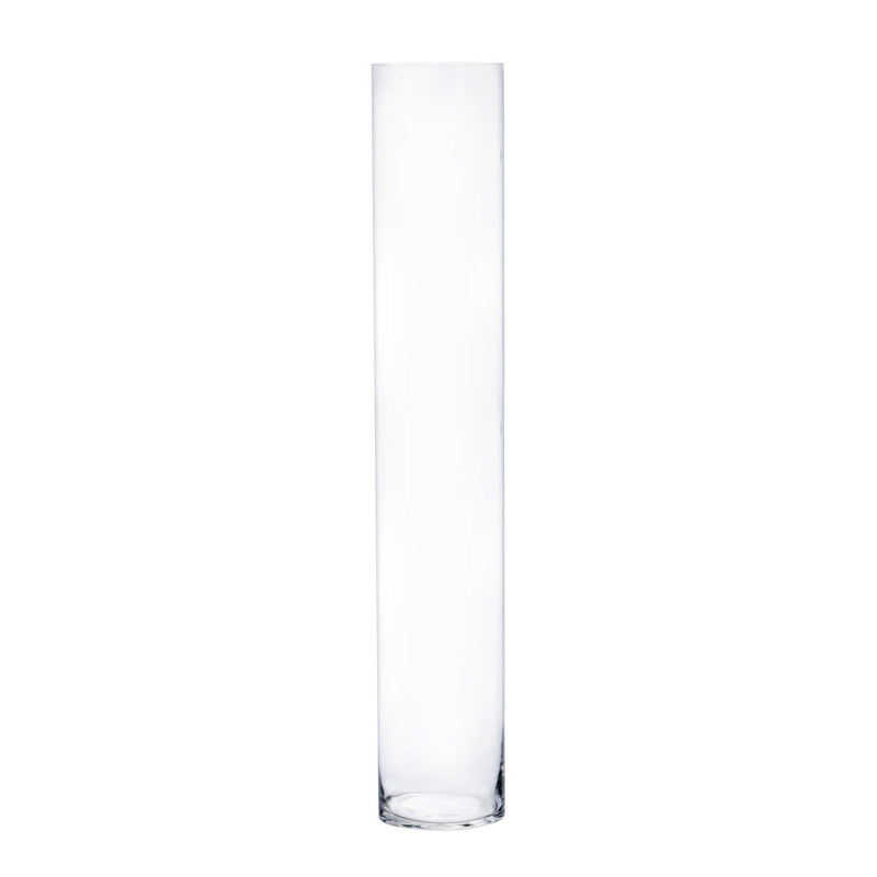 Clear Glass Cylinder Vase D-5" H-28" - Pack of 4 PCS - Modern Vase and Gift