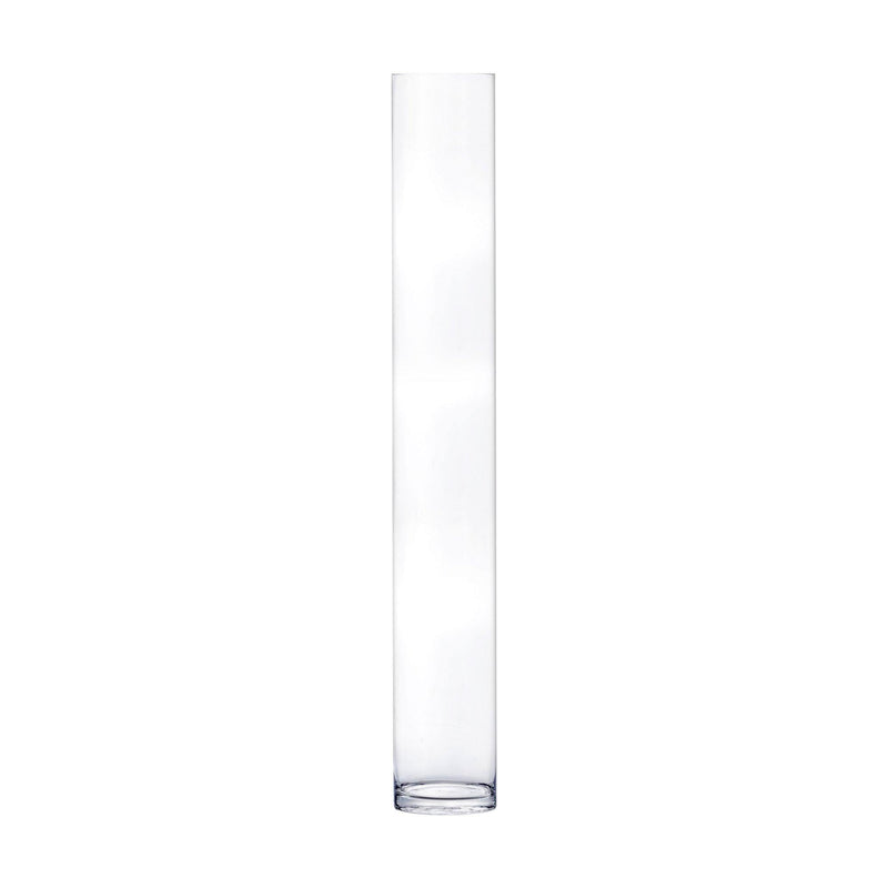Clear Glass Cylinder Vase D-4" H-28" - Pack of 4 PCS - Modern Vase and Gift