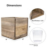 Natural Wooden Cube Plant Box with Plastic Liner 6 Inches Each Side - Pack of 12 PCS - Modern Vase and Gift