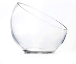 Clear Glass Slant Pod O-6.75" H-6.25" - Pack of 8 PCS - Modern Vase and Gift