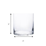 Clear Glass Cylinder Vase D-5" H-5" - Pack of 12 PCS - Modern Vase and Gift