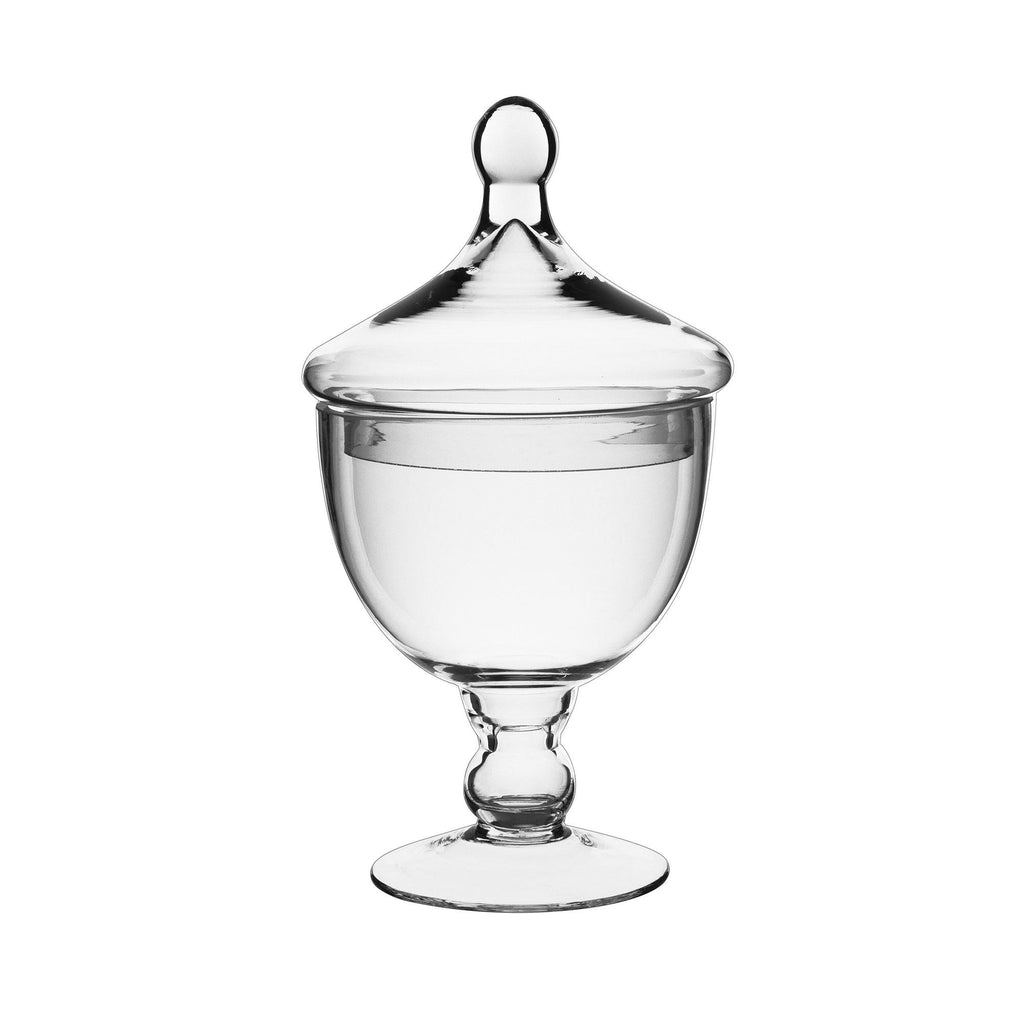 Glass Apothecary Jar With Lid, 5Dia