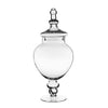 Clear Glass Apothecary Jar H-14.75" O-3.5" D-6.5" - Pack of 4 PCS - Modern Vase and Gift