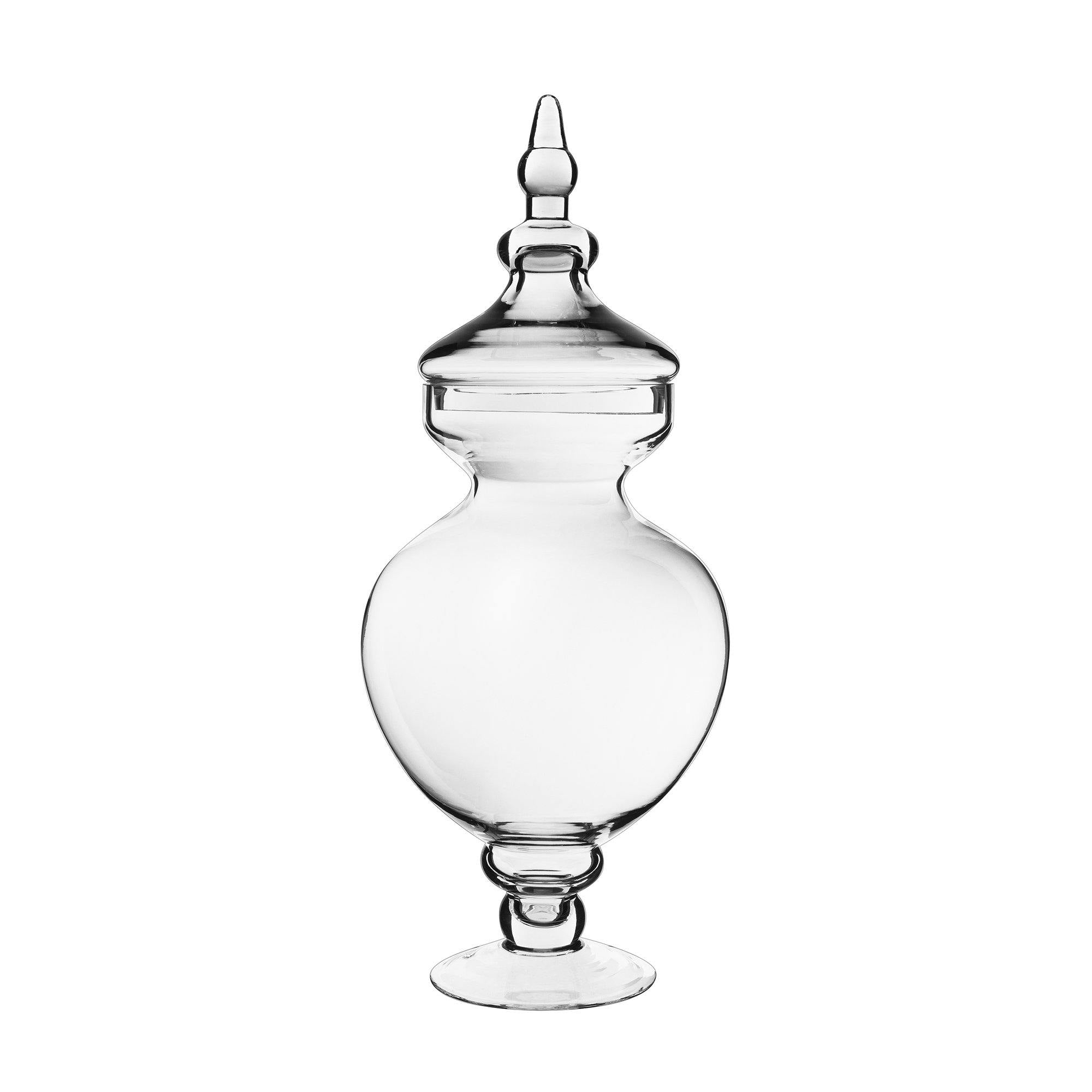 Pack of 2 PCS Clear Glass Apothecary Jar H-21.5 O-5.75 D-7.5 – Modern  Vase and Gift