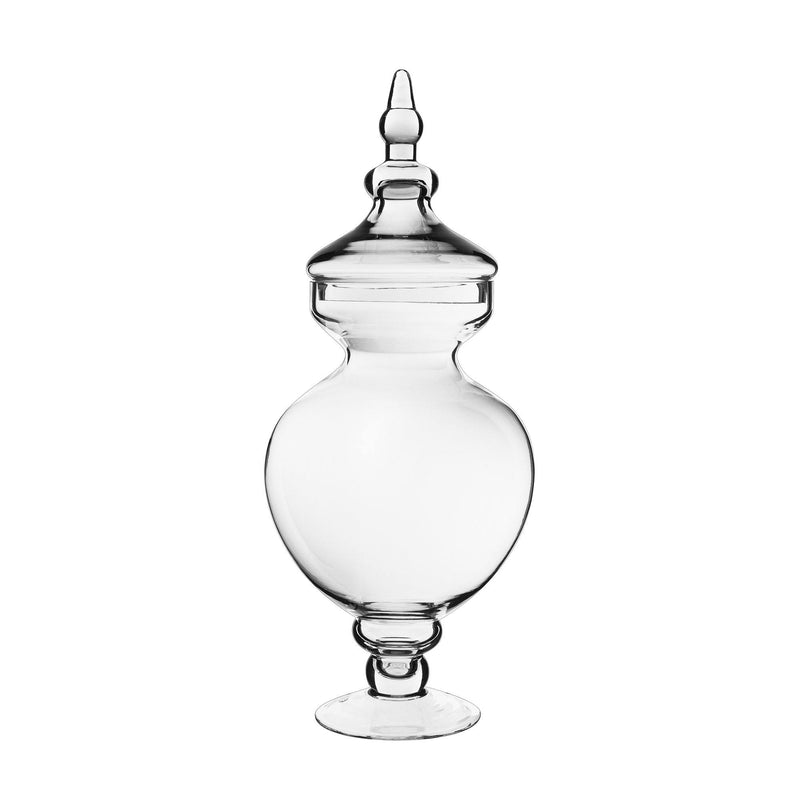 Clear Glass Apothecary Jar H-21.5" O-5.75" D-7.5" - Pack of 2 PCS - Modern Vase and Gift