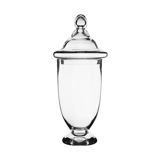 Pack of 2 PCS Clear Glass Apothecary Jar H-18.5" O-6.75" D-6.75"