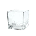 Clear Glass Cube Vase Sides-3.14" - Pack of 24 PCS - Modern Vase and Gift