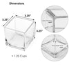 Clear Glass Cube Vase Sides-3.14" - Pack of 24 PCS - Modern Vase and Gift