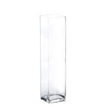 Clear Glass Square Vase O-4.75" H-24" - Pack of 12 PCS - Modern Vase and Gift