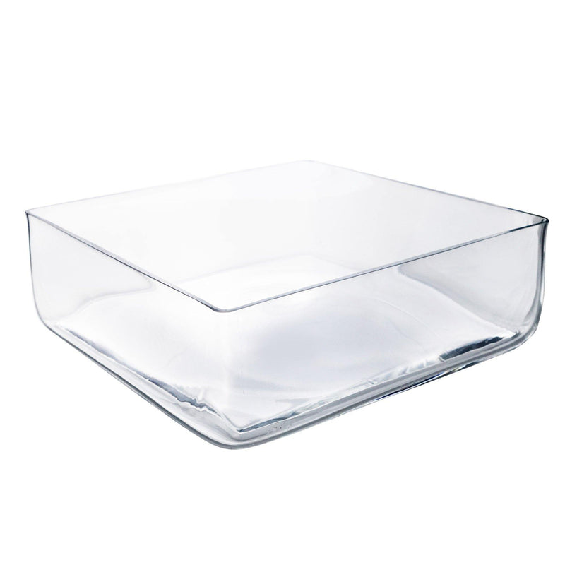 Clear Glass Square Vase O-12" H-4" - Pack of 3 PCS - Modern Vase and Gift