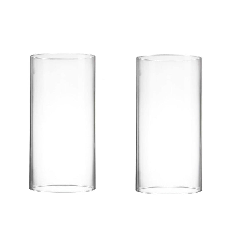 Clear Glass Open Ended Hurricane Tube D-7" H-14" - Pack of 4 PCS - Modern Vase and Gift