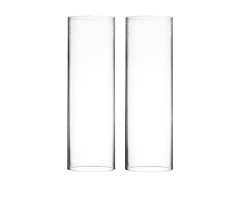 Clear Glass Open Ended Hurricane Tube D-6" H-18" - Pack of 8 PCS - Modern Vase and Gift