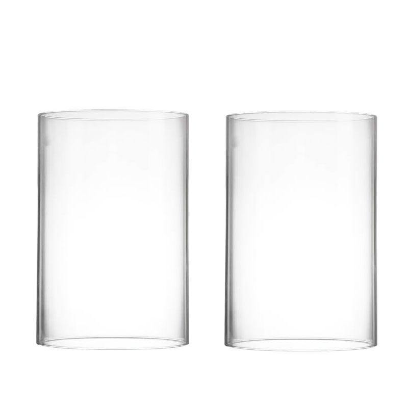 Clear Glass Open Ended Hurricane Tube D-6" H-10" - Pack of 8 PCS - Modern Vase and Gift