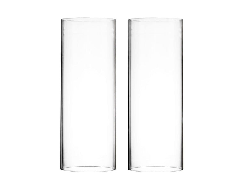 Clear Glass Open Ended Hurricane Tube D-4" H-10" - Pack of 24 PCS - Modern Vase and Gift