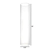 Clear Glass Open Ended Hurricane Tube D-4.75" H-18" - Pack of 6 PCS - Modern Vase and Gift
