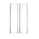 Clear Glass Open Ended Hurricane Tube D-6" H-24" - Pack of 4 PCS - Modern Vase and Gift