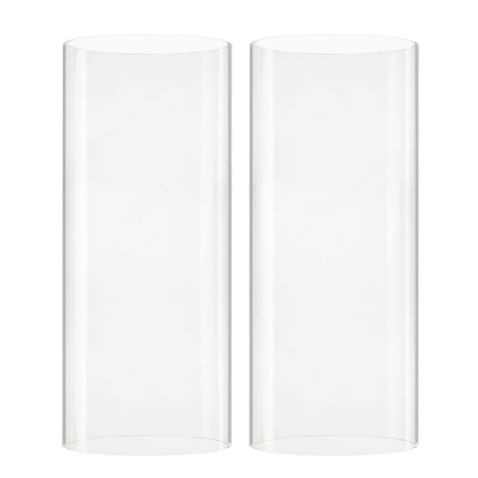 4 PCS Clear Glass Open Ended Hurricane Tube D-6" H-14"