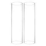 Clear Glass Open Ended Hurricane Tube D-6" H-18" - Pack of 8 PCS - Modern Vase and Gift