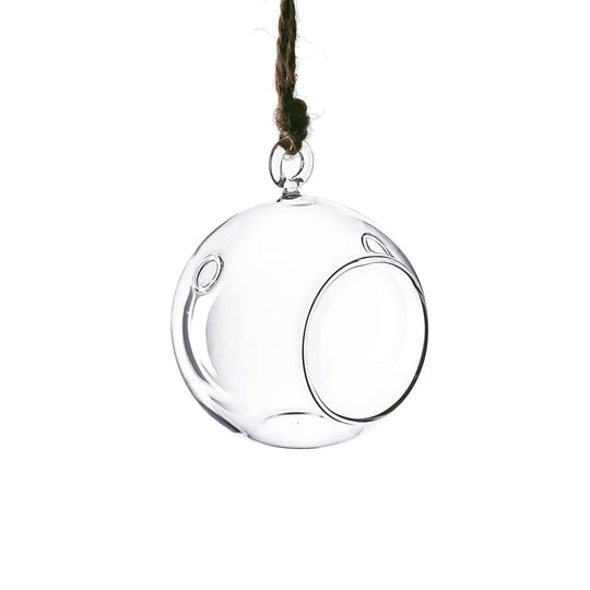 72 PCS Clear Glass Hanging Orbs D-3" H-3.5"