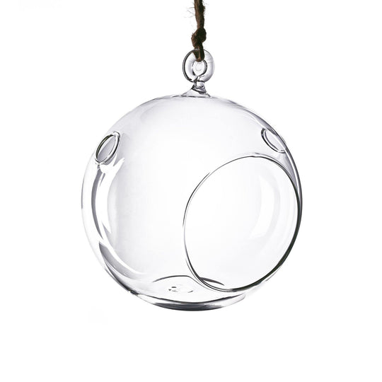 24 PCS Clear Glass Hanging Orbs D-5" H-5.5"
