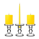 Clear Glass Pillar Candle Holder O-3.25" H-4.5" - Pack of 24 PCS - Modern Vase and Gift
