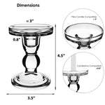 Clear Glass Pillar Candle Holder O-3.25" H-4.5" - Pack of 24 PCS - Modern Vase and Gift
