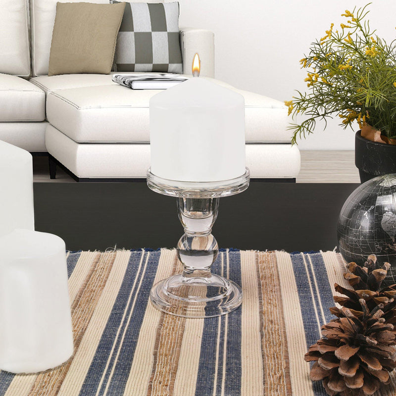 Clear Glass Pillar Candle Holder O-3.25" H-4.5" - Pack of 24 PCS - Modern Vase and Gift