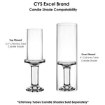 Clear Glass Pillar Candle Holder O-3.25" H-4.5" - Pack of 24 PCS - Modern Vase and Gift