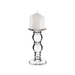 Clear Glass Pillar Candle Holder O-3.5" H-7.5" - Pack of 12 PCS - Modern Vase and Gift