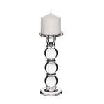 Clear Glass Pillar Candle Holder O-3.5" H-9.5" - Pack of 8 PCS - Modern Vase and Gift