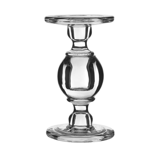 Pack of 6 PCS Clear Glass Pillar Candle Holder O-4.5" H-7.5"