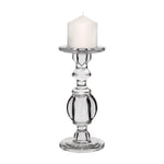 Clear Glass Pillar Candle Holder O-4.5" H-9.5" - Pack of 6 PCS - Modern Vase and Gift