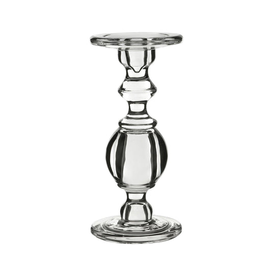 Pack of 6 PCS Clear Glass Pillar Candle Holder O-4.5" H-9.5"