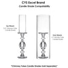 Clear Glass Pillar Candle Holder O-4.5" H-9.5" - Pack of 6 PCS - Modern Vase and Gift
