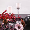 White Glass Stemmed Candle Holder O-2" H-7.5" - Pack of 36 PCS - Modern Vase and Gift