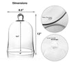 Clear Glass Cloche Bell Jar D-8.5" H-12" - Pack of 4 PCS - Modern Vase and Gift