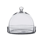 Clear Glass Cloche Bell Jar with Glass Plate D-8" H-7.5" - Pack of 2 PCS - Modern Vase and Gift