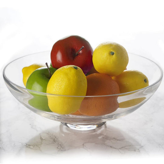 3 PCS Clear Glass Footed Bowl D-12" H-4.5"