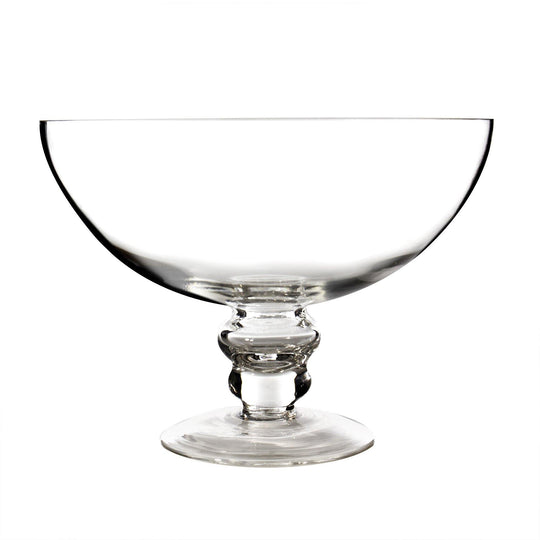 4 PCS Clear Glass Footed Bowl D-8" H-6"