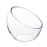 Clear Glass Slant Pod O-6.75" H-6.25" - Pack of 8 PCS - Modern Vase and Gift